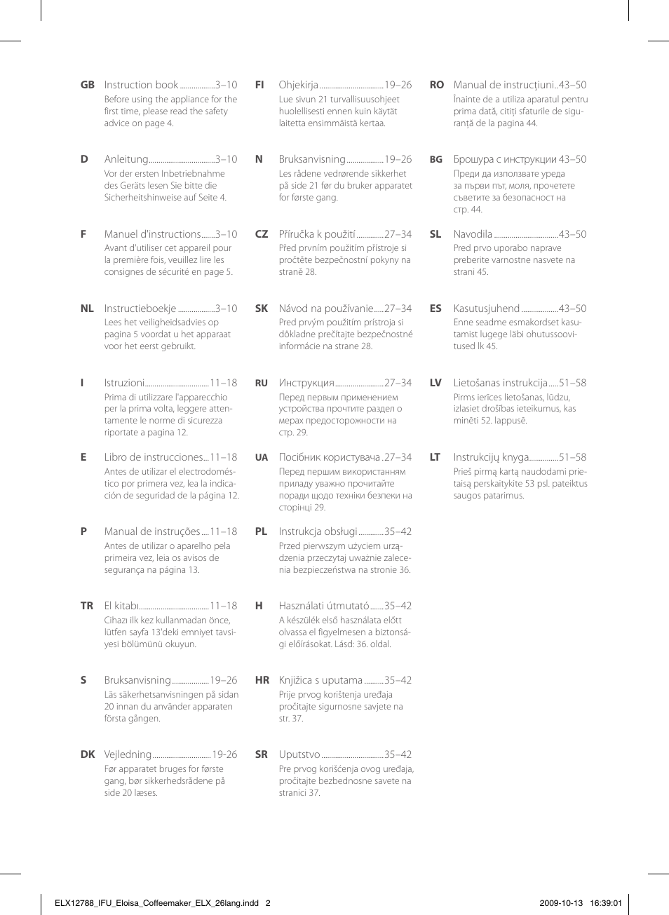 Electrolux EKF3100 User Manual | Page 2 / 60