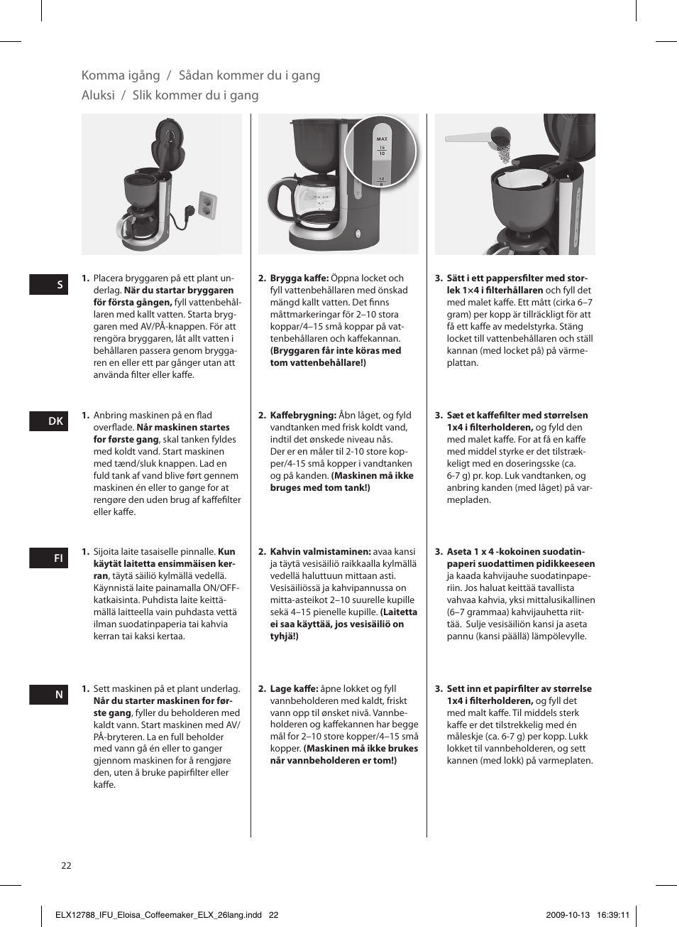 Electrolux EKF3100 User Manual | Page 22 / 60