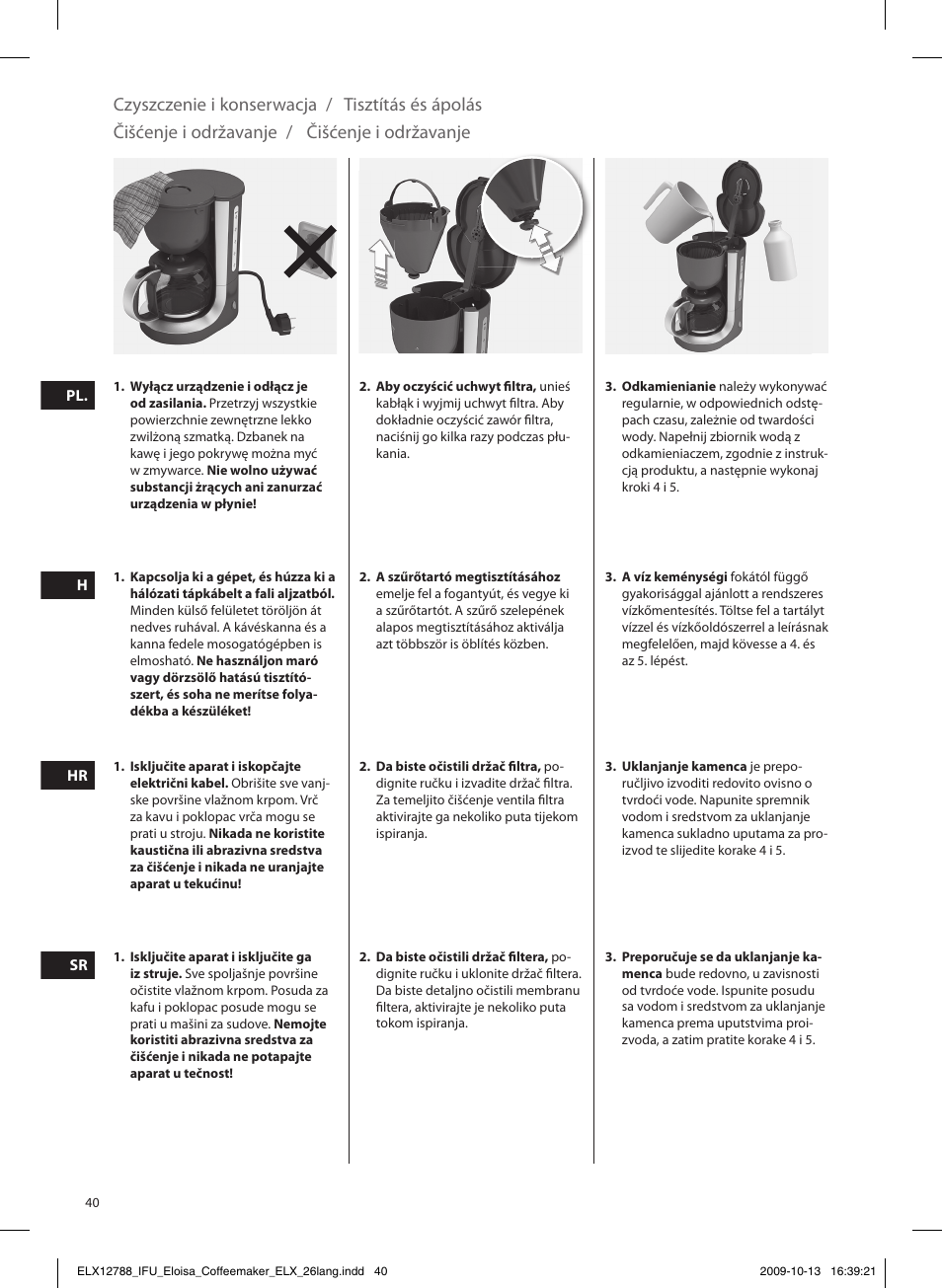 Electrolux EKF3100 User Manual | Page 40 / 60