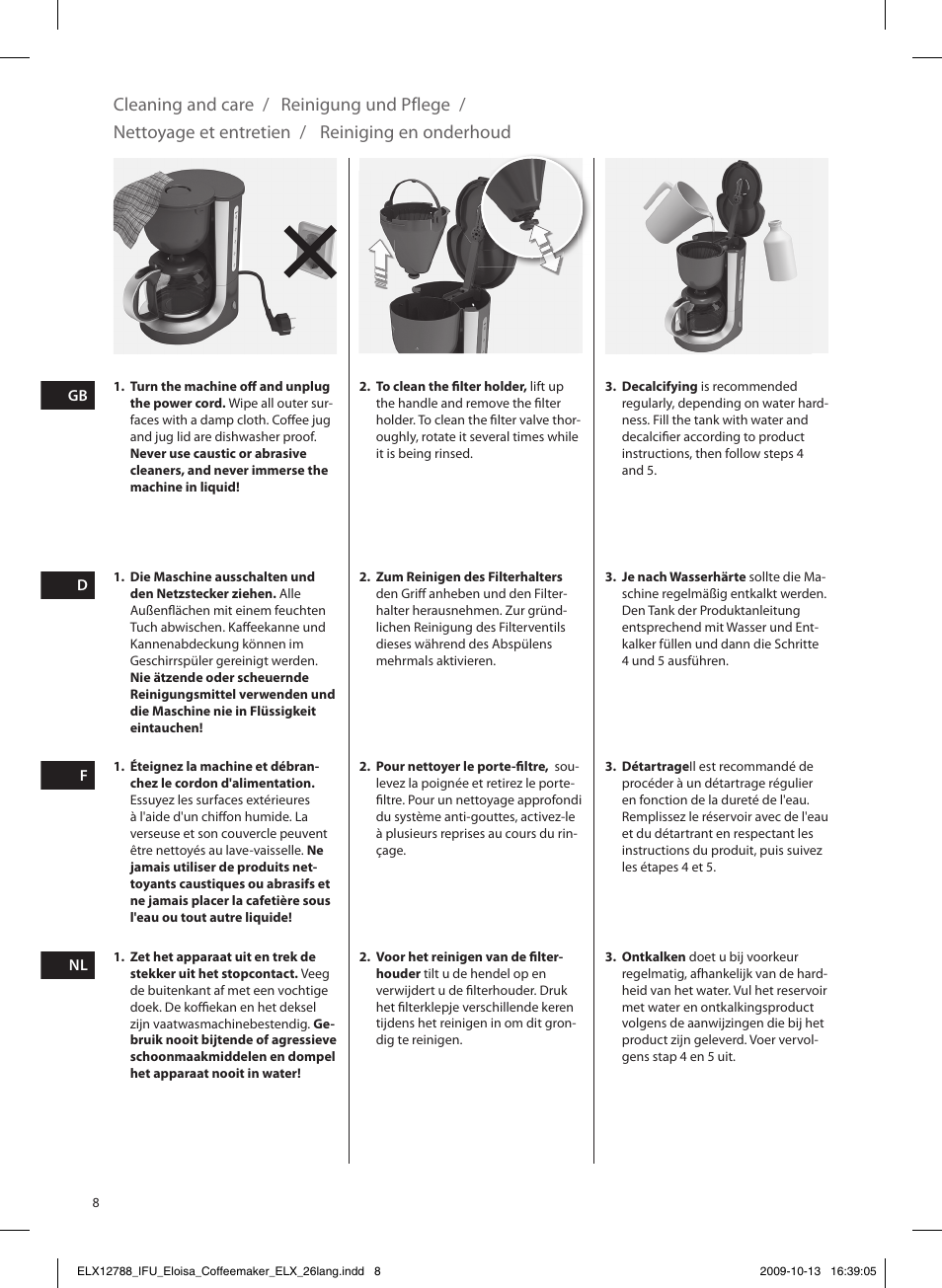 Electrolux EKF3100 User Manual | Page 8 / 60