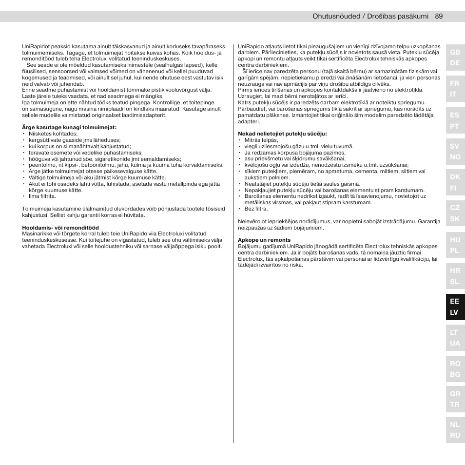 Electrolux ZB2805 User Manual | Page 91 / 140