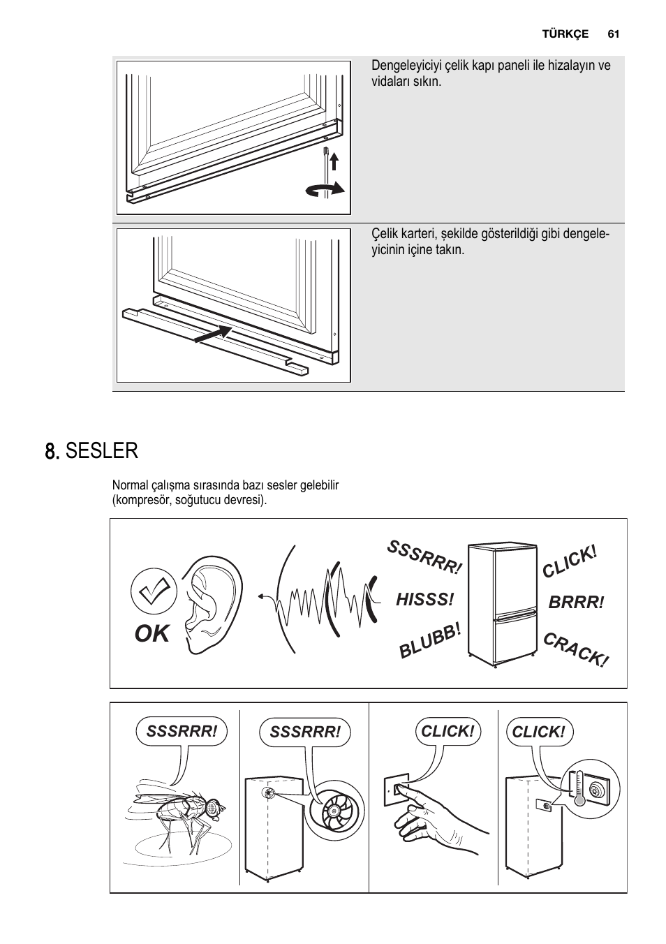 Sesler | Electrolux EUX2245AOX User Manual | Page 61 / 64
