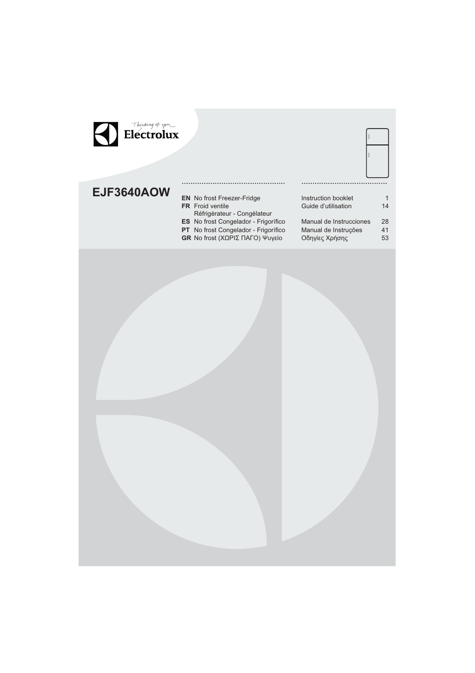 Electrolux EJF3640AOW User Manual | 68 pages