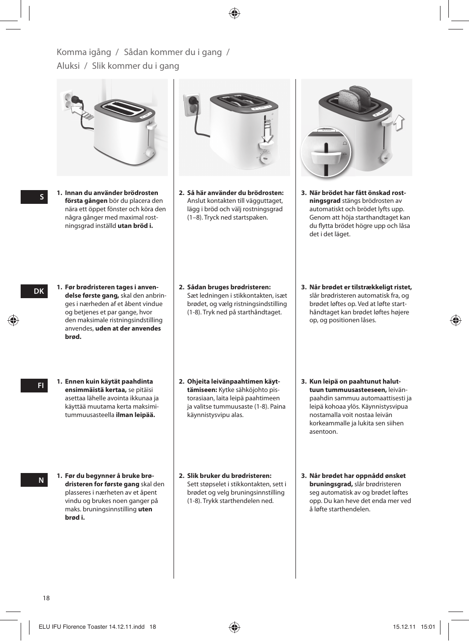 Electrolux EAT5110 User Manual | Page 18 / 48