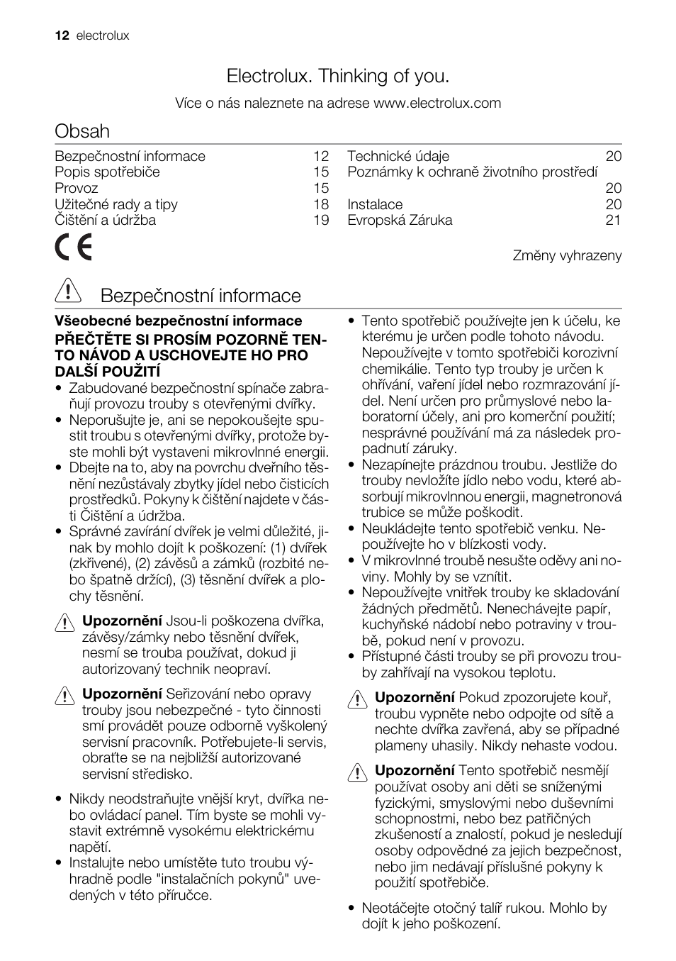 Electrolux EMS20100OX User Manual | Page 12 / 80