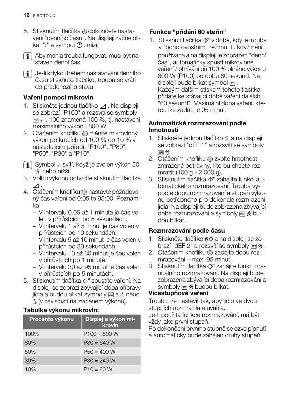 Electrolux EMS20100OX User Manual | Page 16 / 80