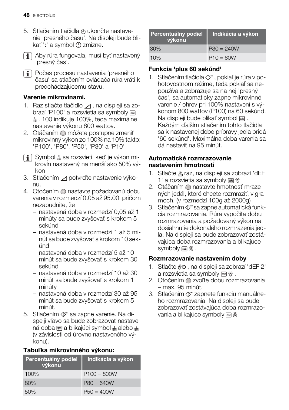 Electrolux EMS20100OX User Manual | Page 48 / 80