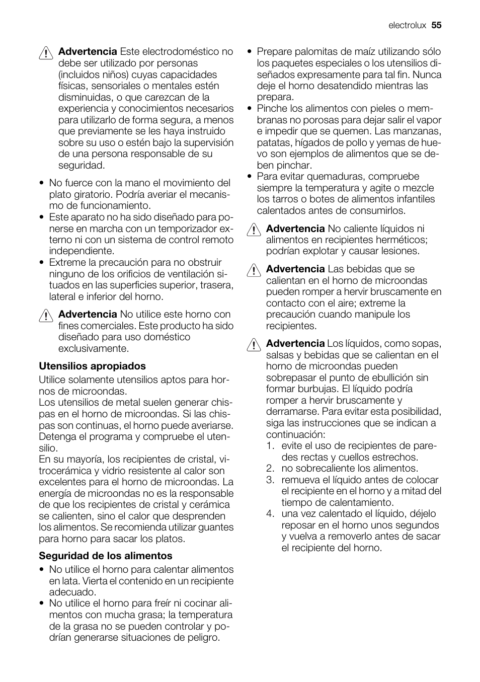 Electrolux EMS20100OX User Manual | Page 55 / 80