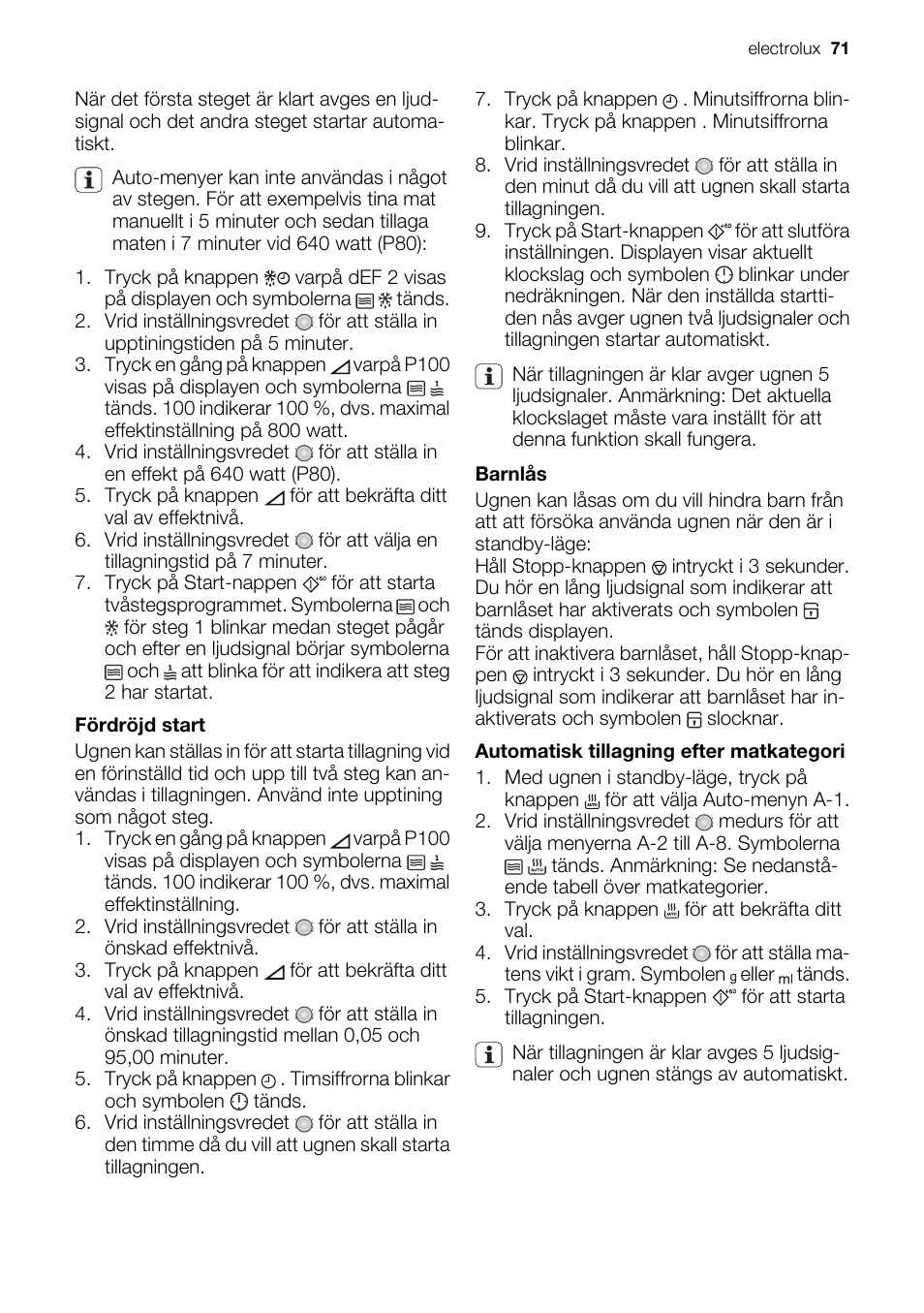 Electrolux EMS20100OX User Manual | Page 71 / 80