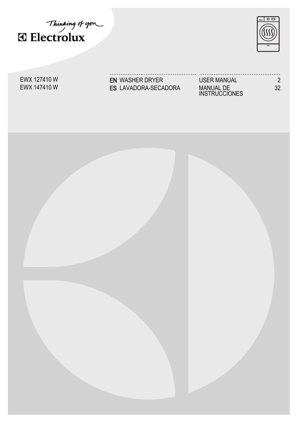 Electrolux EWX147410W User Manual | 64 pages