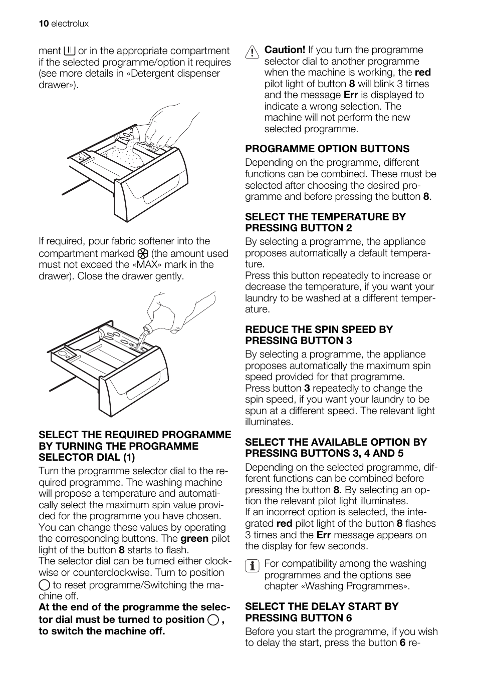 Electrolux EWX147410W User Manual | Page 10 / 64