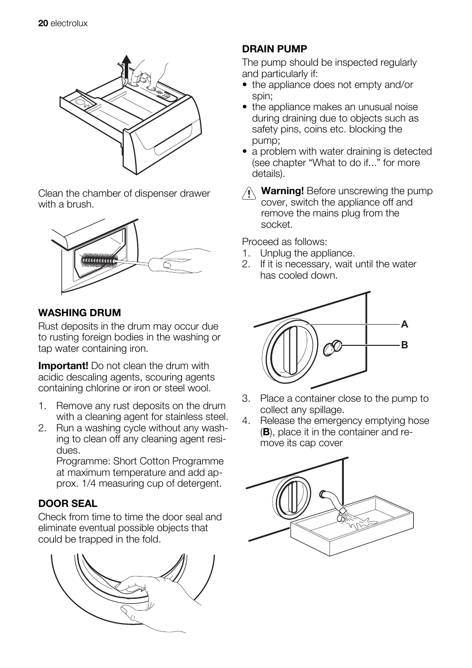 Electrolux EWX147410W User Manual | Page 20 / 64