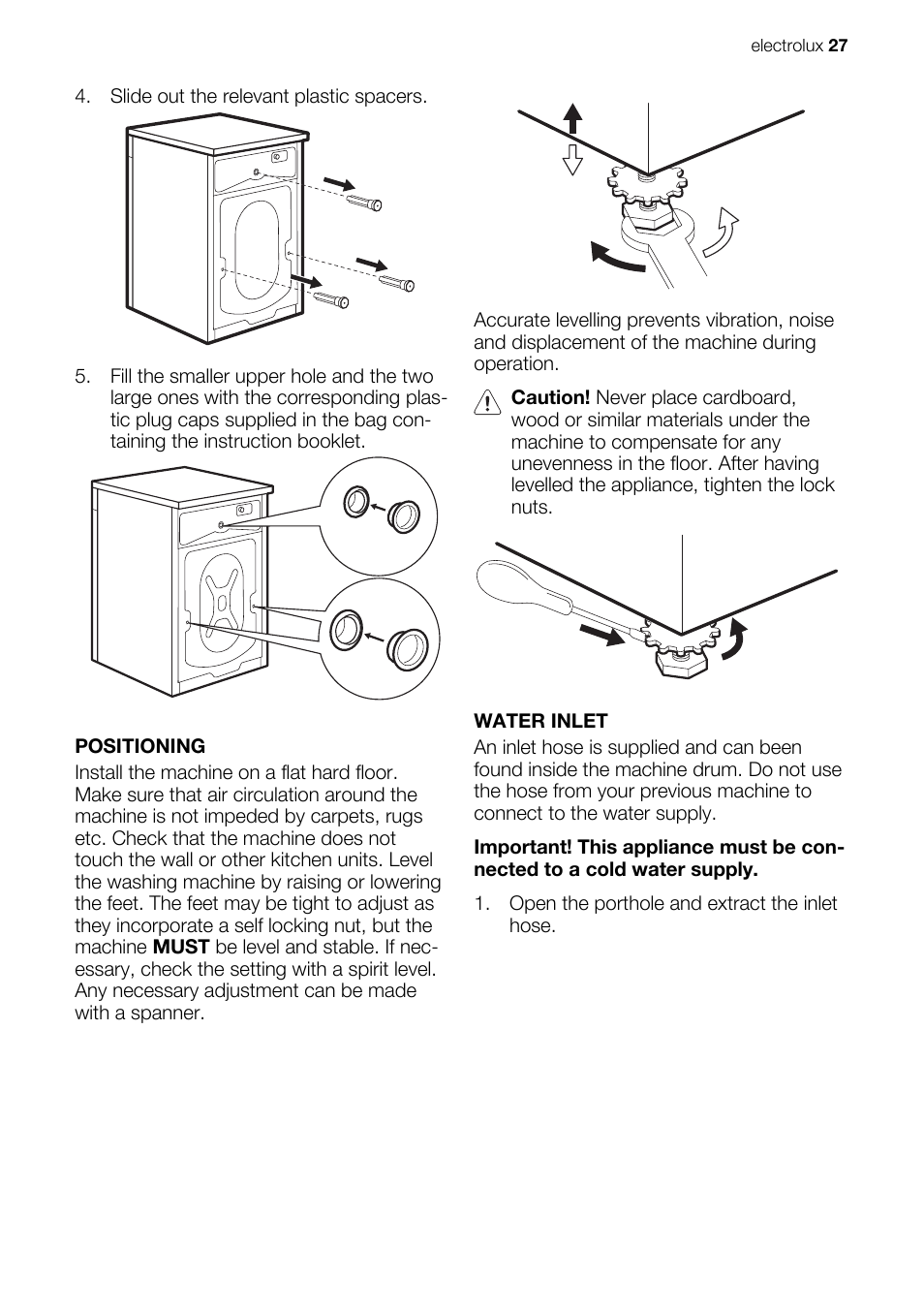 Electrolux EWX147410W User Manual | Page 27 / 64