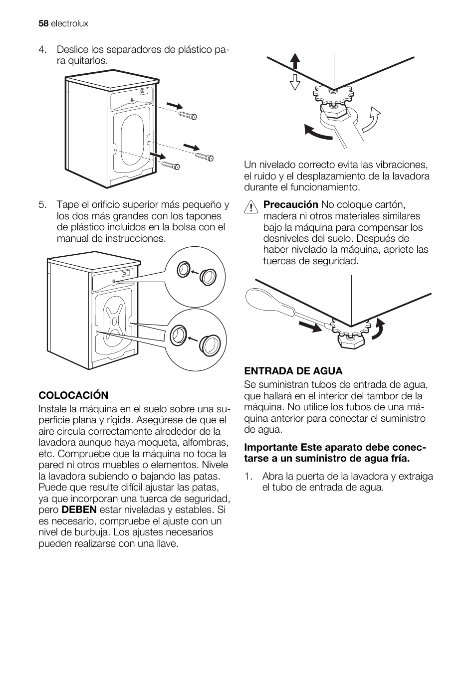 Electrolux EWX147410W User Manual | Page 58 / 64