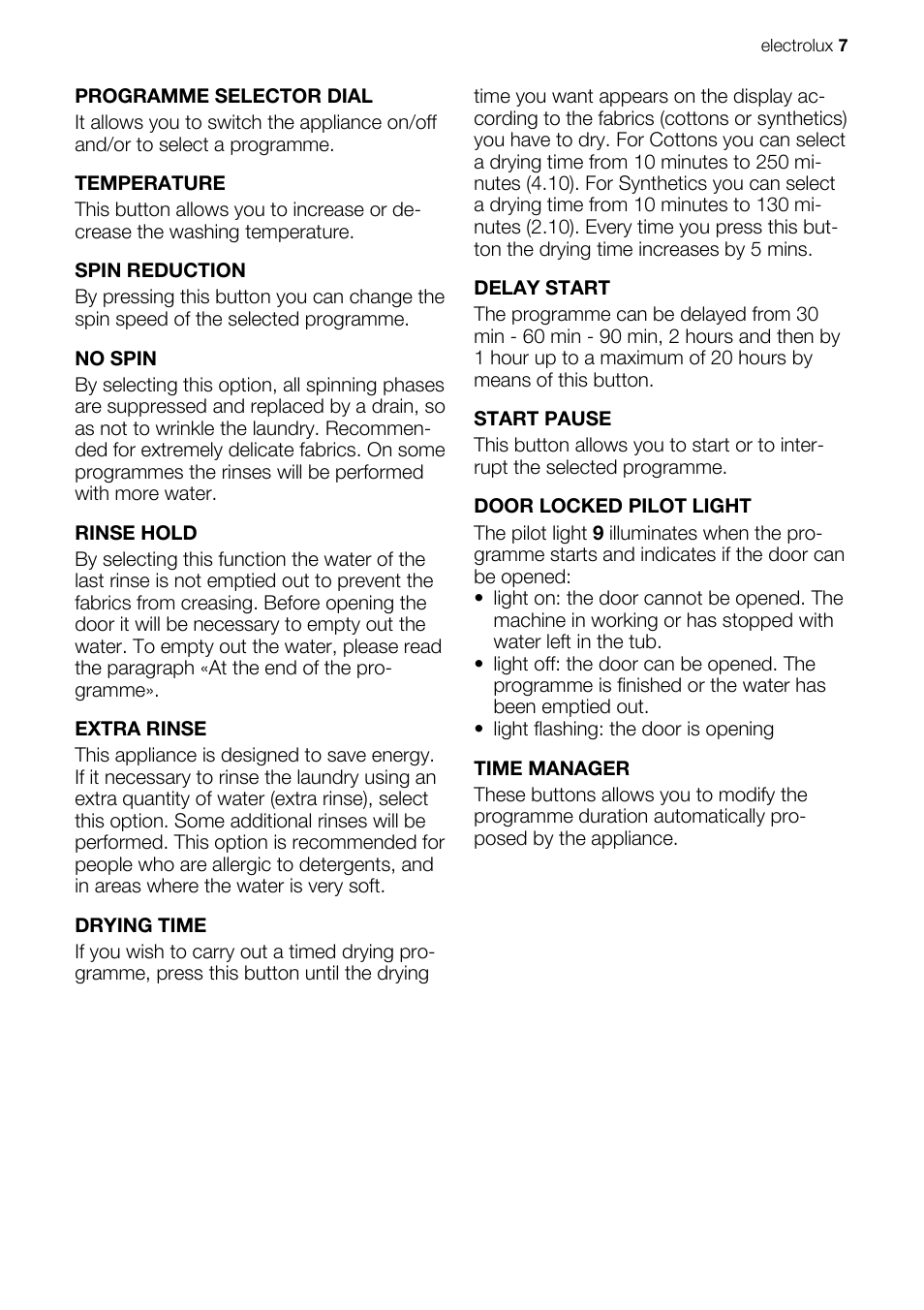 Electrolux EWX147410W User Manual | Page 7 / 64