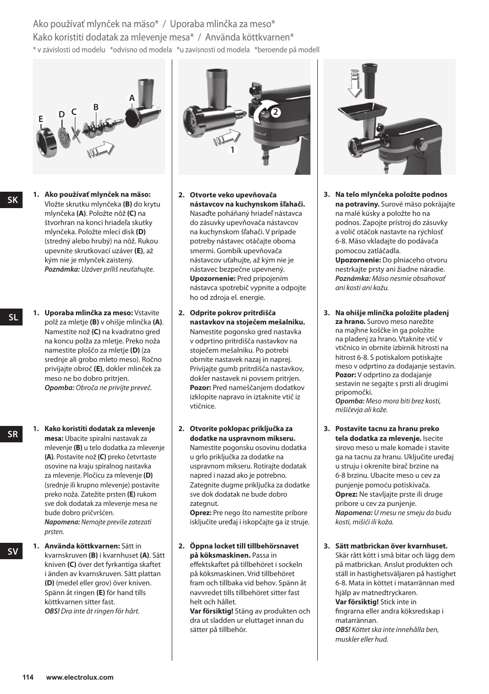 Electrolux EKM4000 User Manual | Page 114 / 140