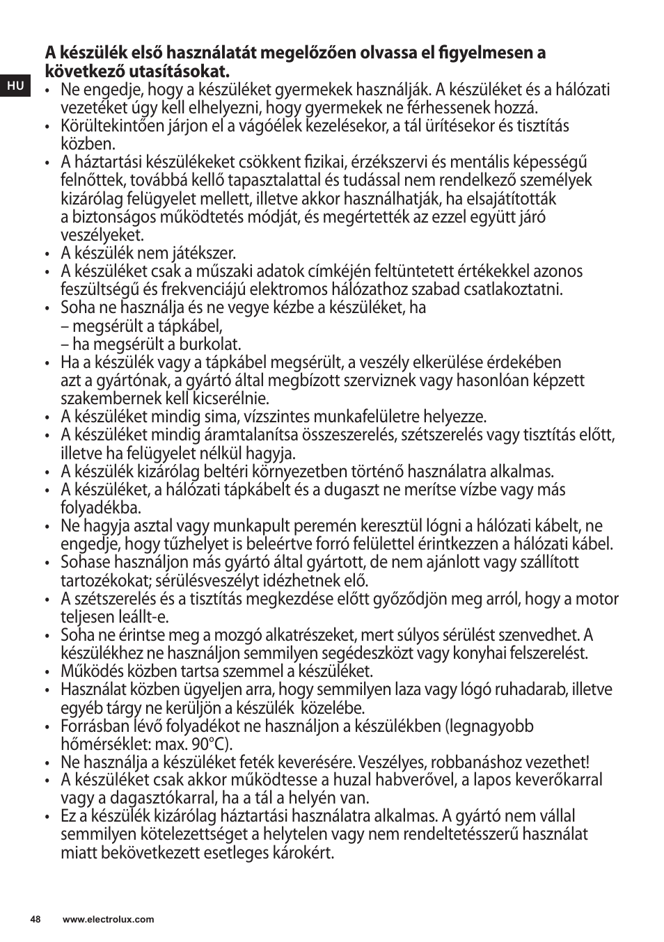 Electrolux EKM4000 User Manual | Page 48 / 140