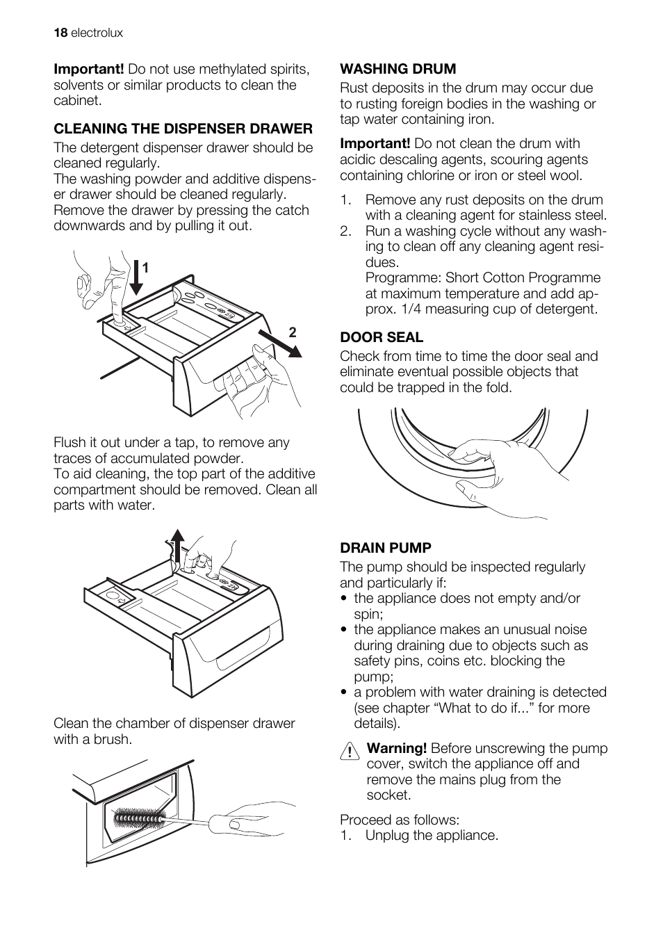 Electrolux EWG147540W User Manual | Page 18 / 84
