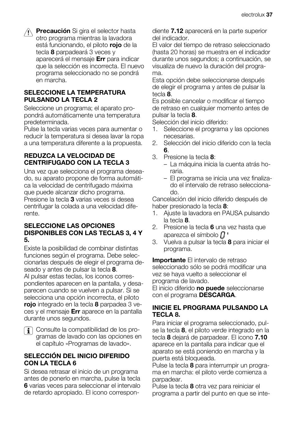 Electrolux EWG147540W User Manual | Page 37 / 84