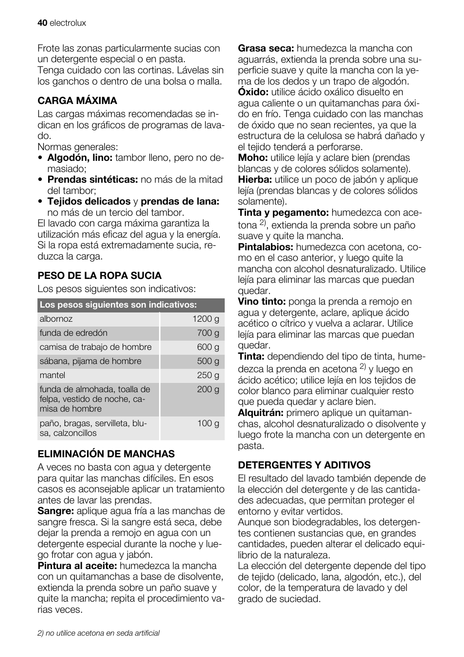 Electrolux EWG147540W User Manual | Page 40 / 84