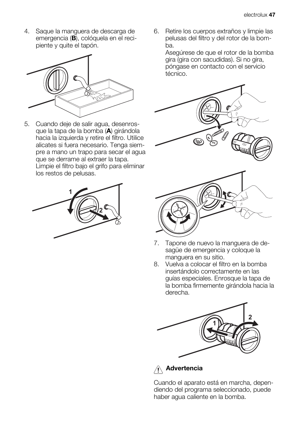Electrolux EWG147540W User Manual | Page 47 / 84