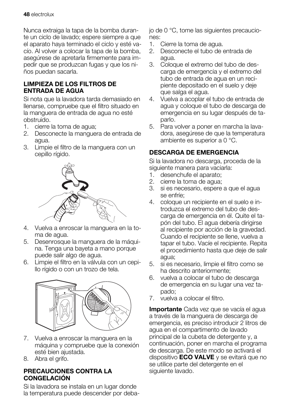 Electrolux EWG147540W User Manual | Page 48 / 84