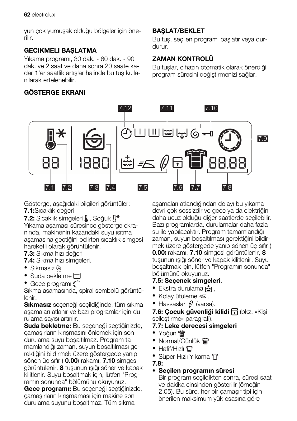 Electrolux EWG147540W User Manual | Page 62 / 84