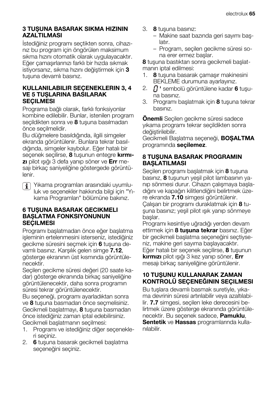 Electrolux EWG147540W User Manual | Page 65 / 84