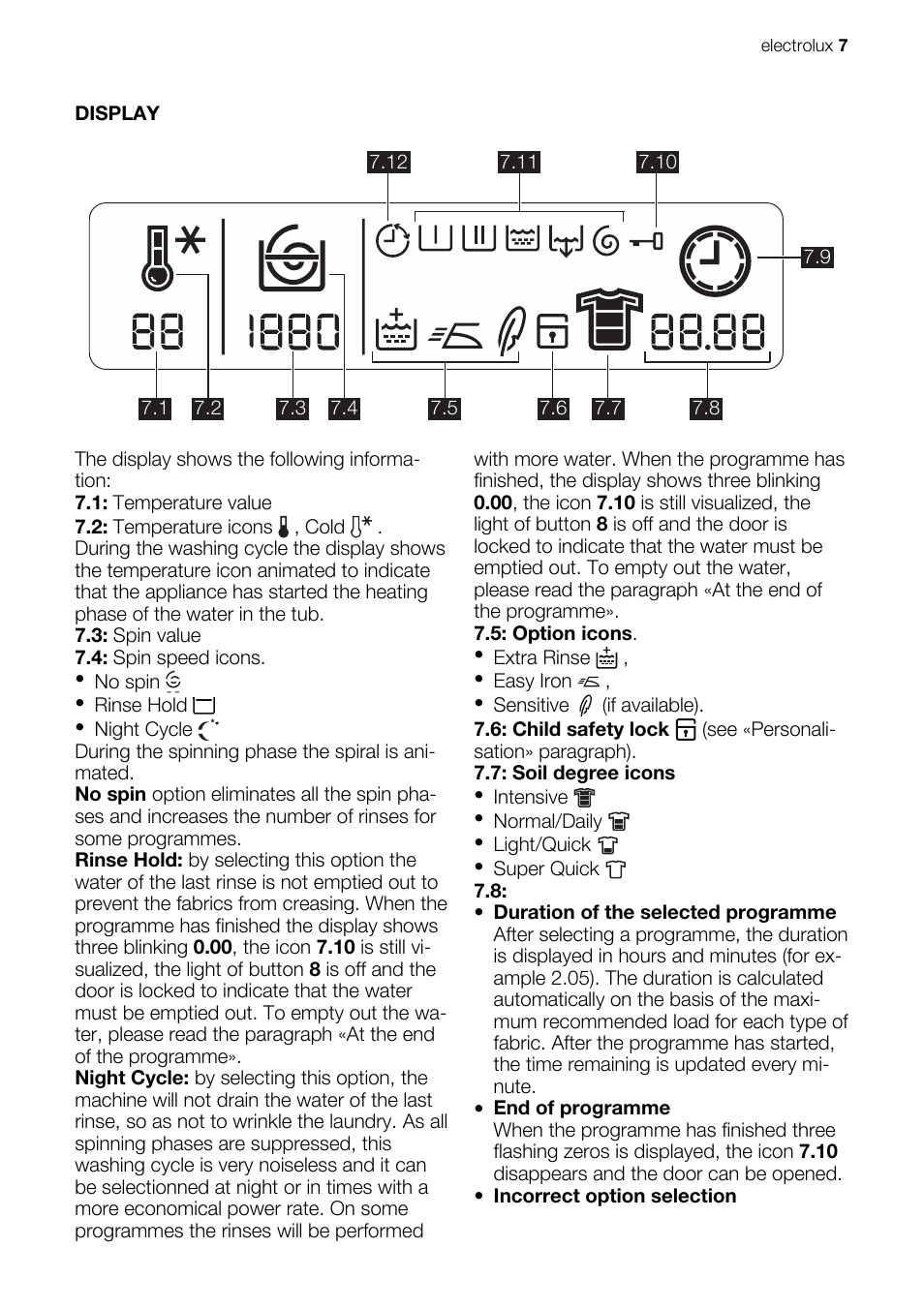 Electrolux EWG147540W User Manual | Page 7 / 84