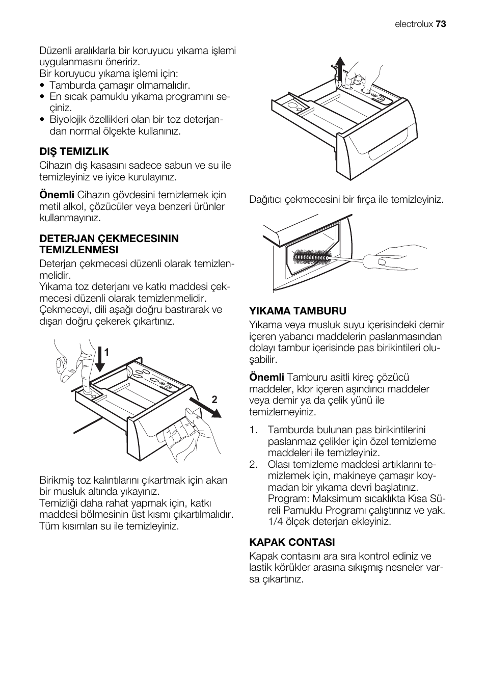 Electrolux EWG147540W User Manual | Page 73 / 84