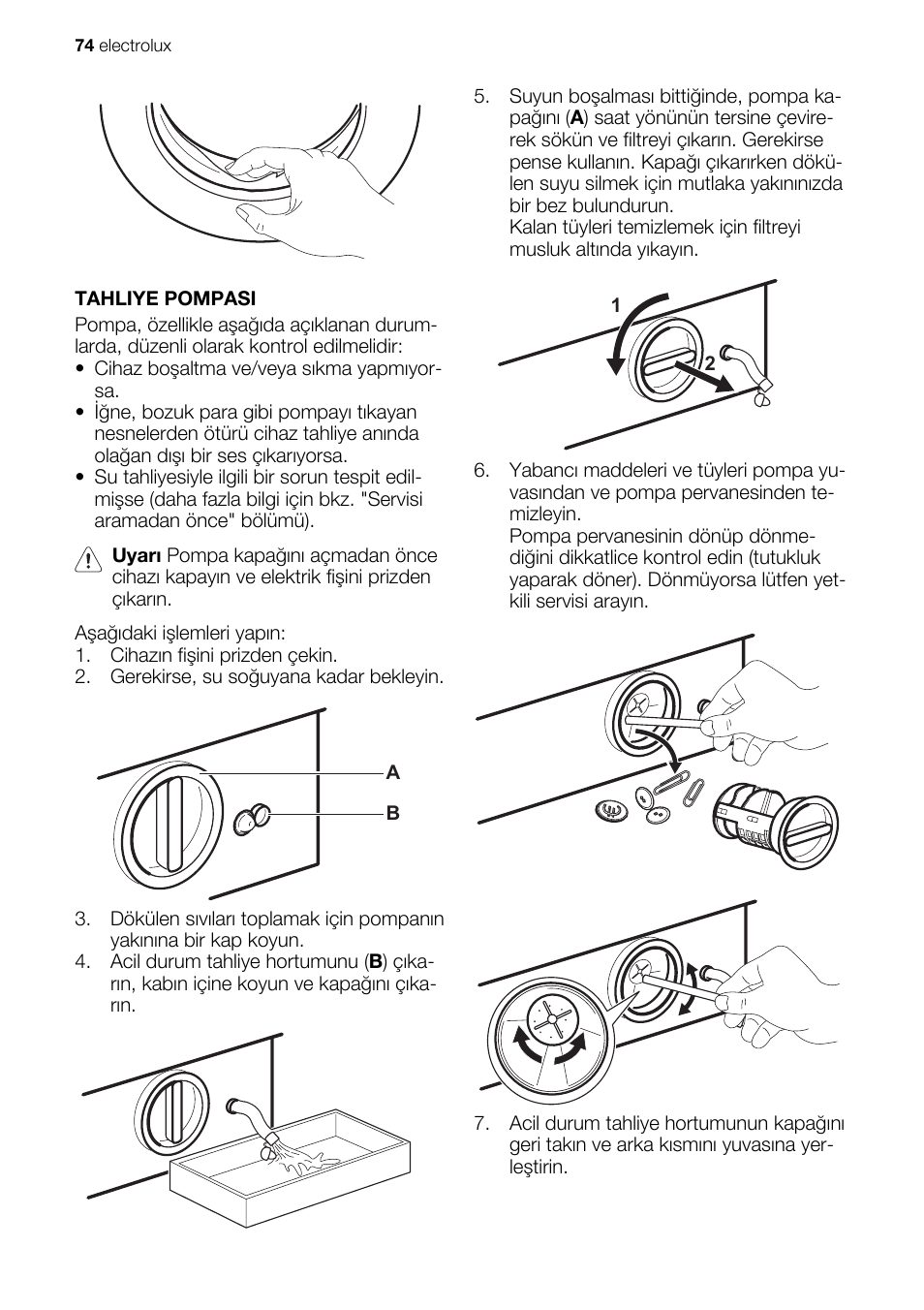 Electrolux EWG147540W User Manual | Page 74 / 84