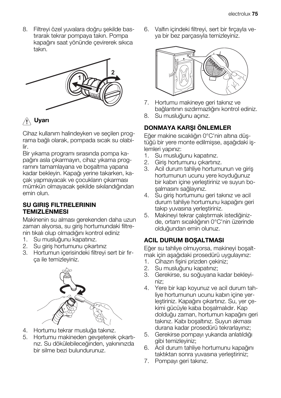 Electrolux EWG147540W User Manual | Page 75 / 84