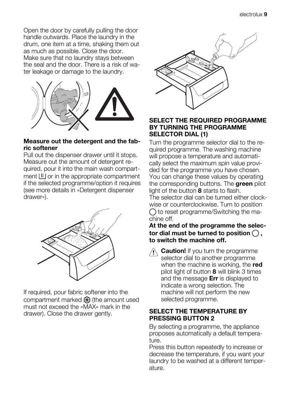 Electrolux EWG147540W User Manual | Page 9 / 84