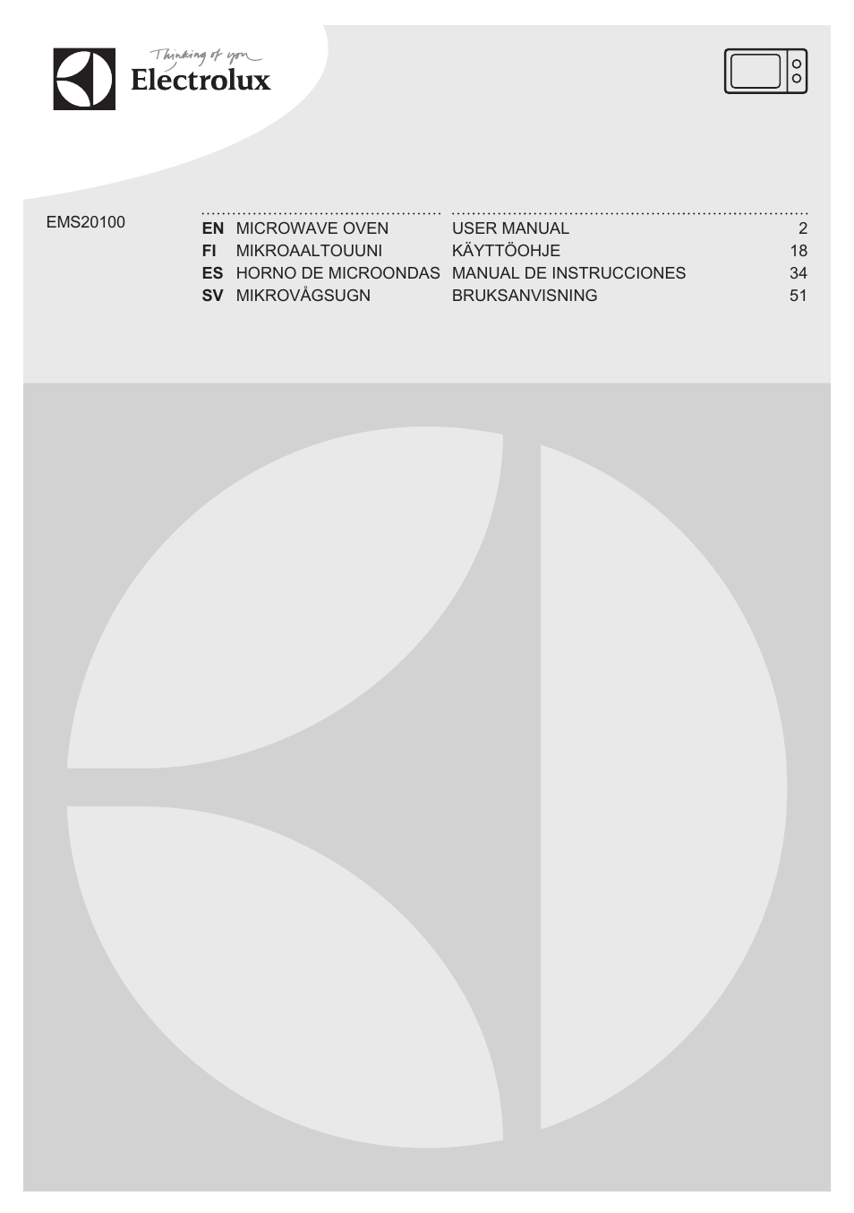 Electrolux EMS20100OX User Manual | 68 pages