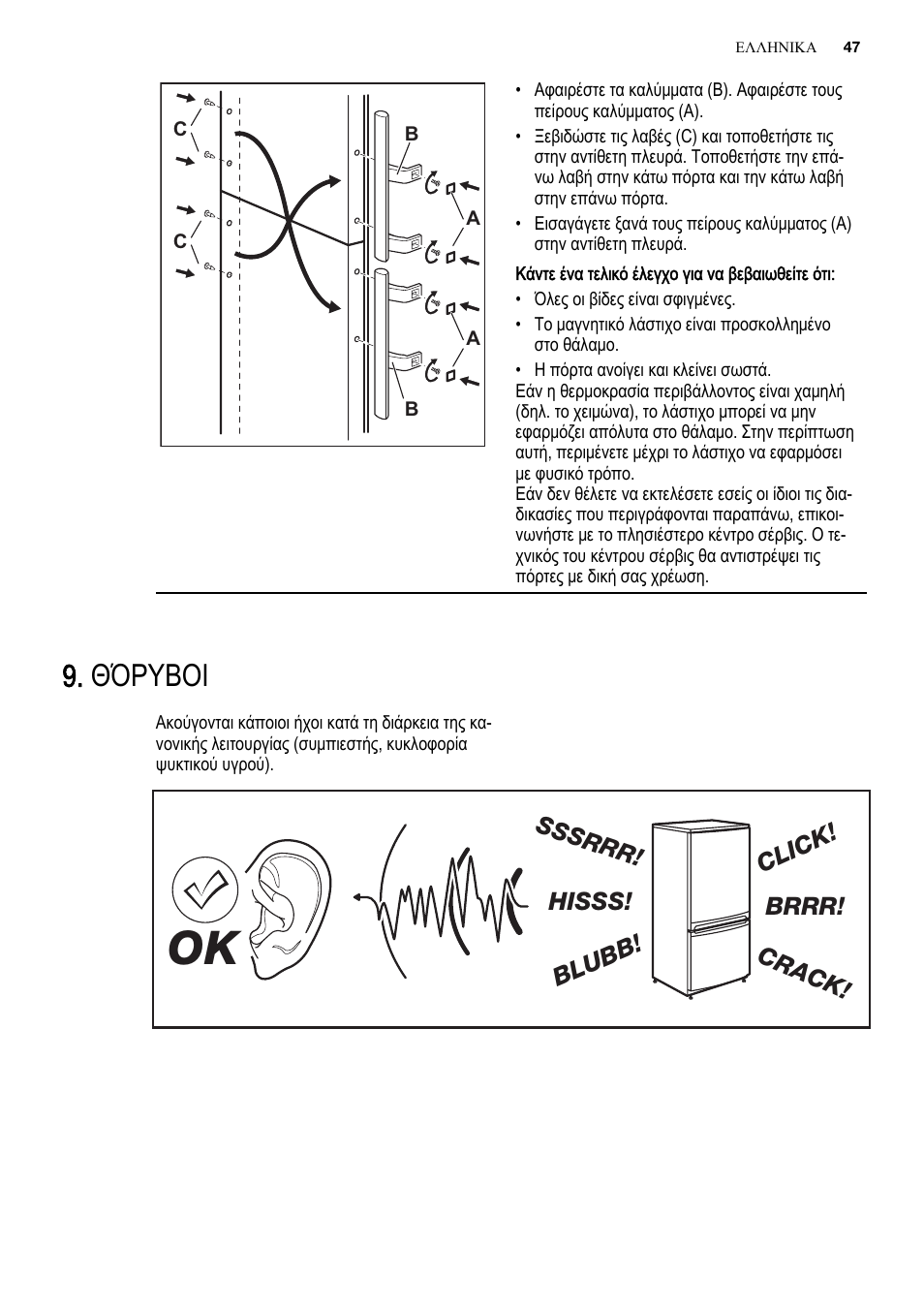 Θόρυβοι, Brrr! hisss! click! blubb! crack! sssrrr | Electrolux EN3881AOX User Manual | Page 47 / 80