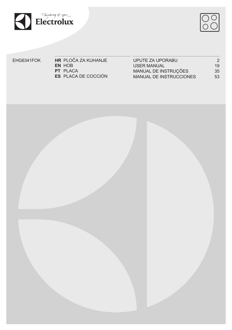 Electrolux EHG6341FOK User Manual | 72 pages