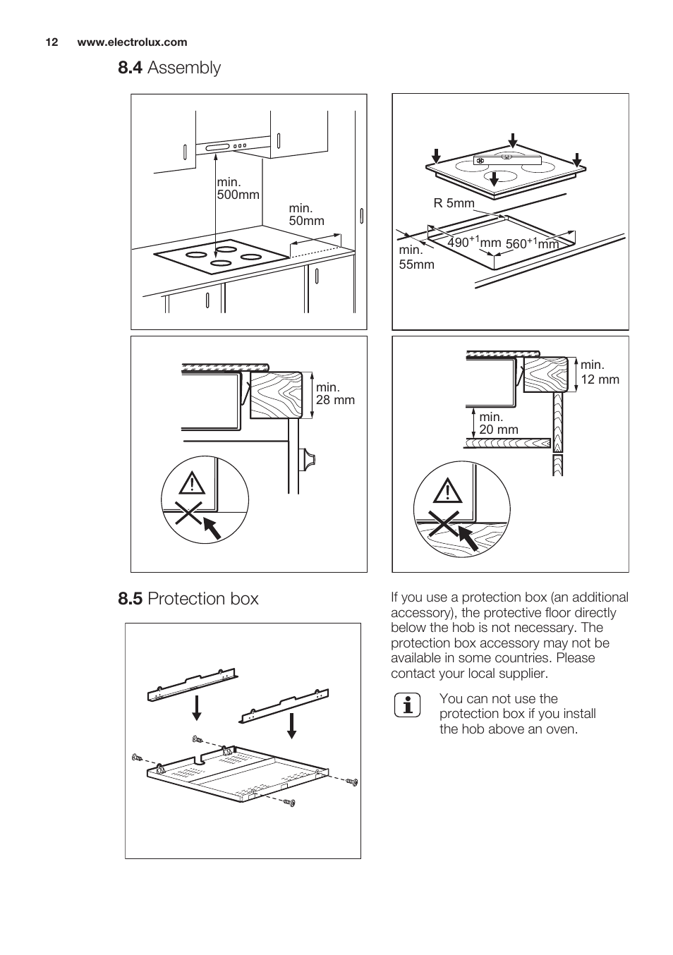 4 assembly, 5 protection box, Technical information | Electrolux EHF6232FOK User Manual | Page 12 / 56