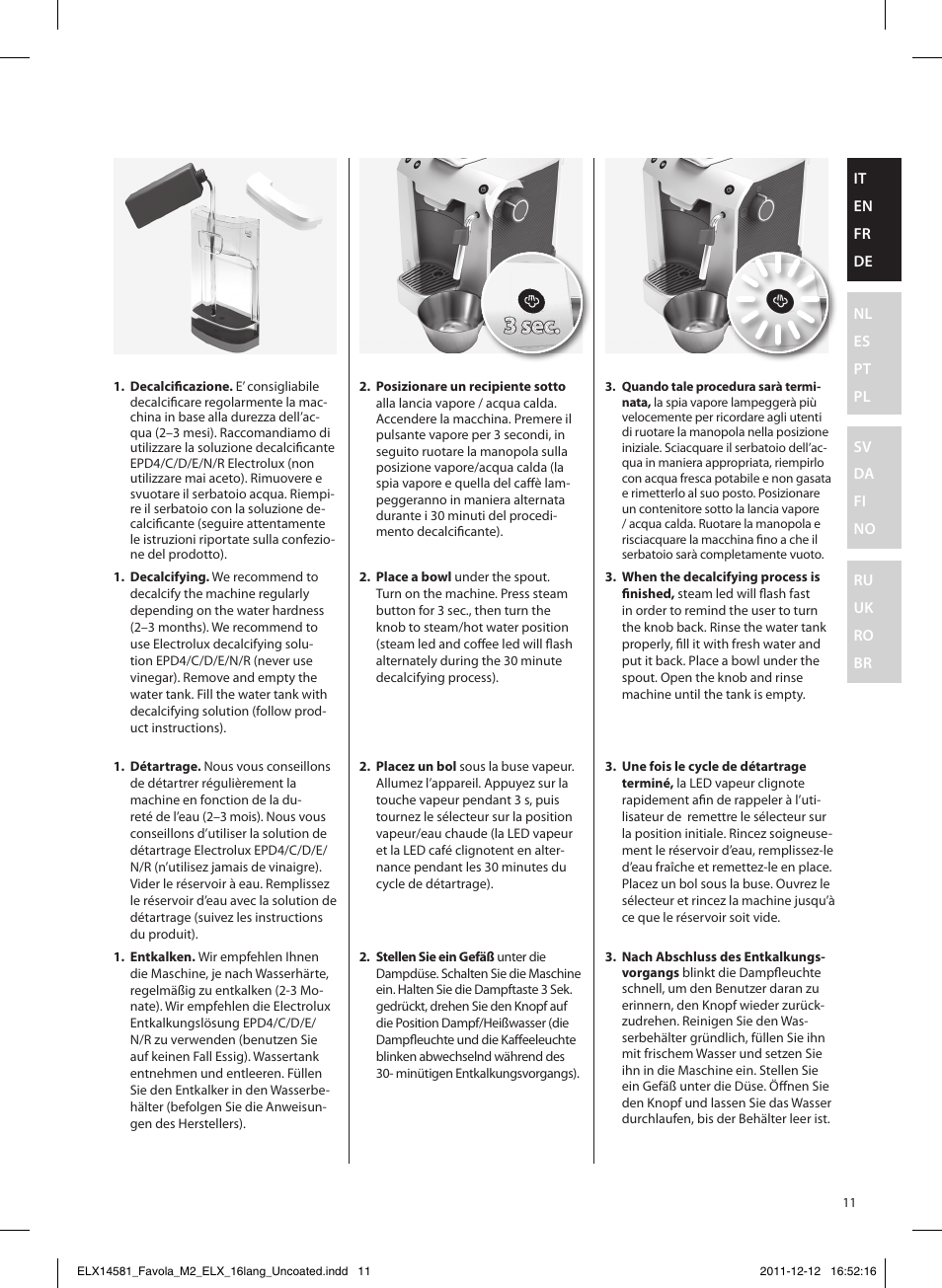 Electrolux ELM5200CB User Manual | Page 11 / 52