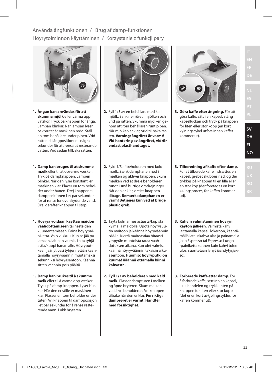 Electrolux ELM5200CB User Manual | Page 33 / 52