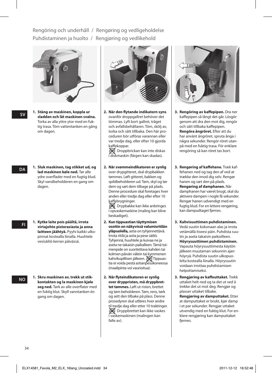 Electrolux ELM5200CB User Manual | Page 34 / 52