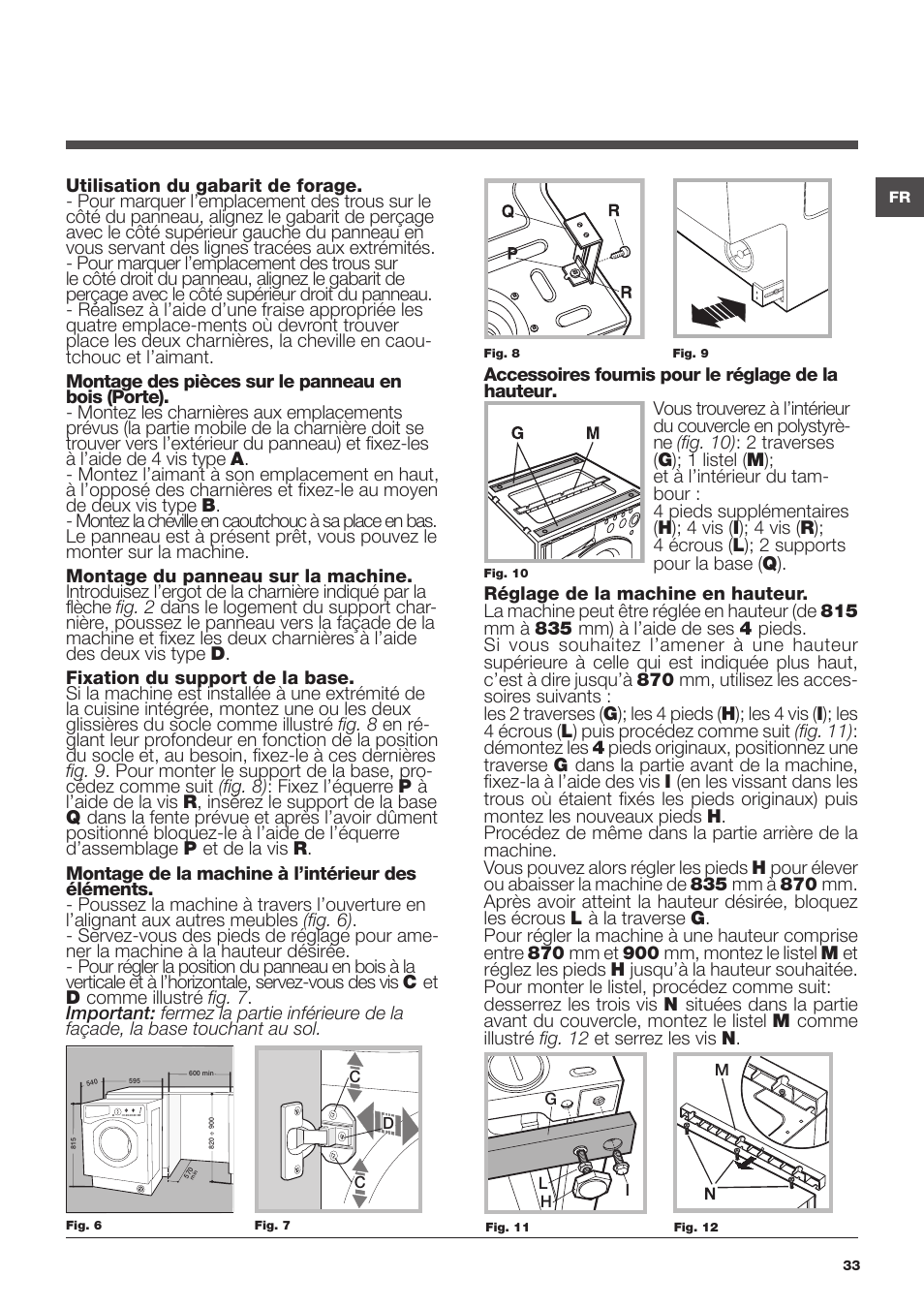 Hotpoint Ariston Encastrable AWM 129 (EU) User Manual | Page 33 / 56