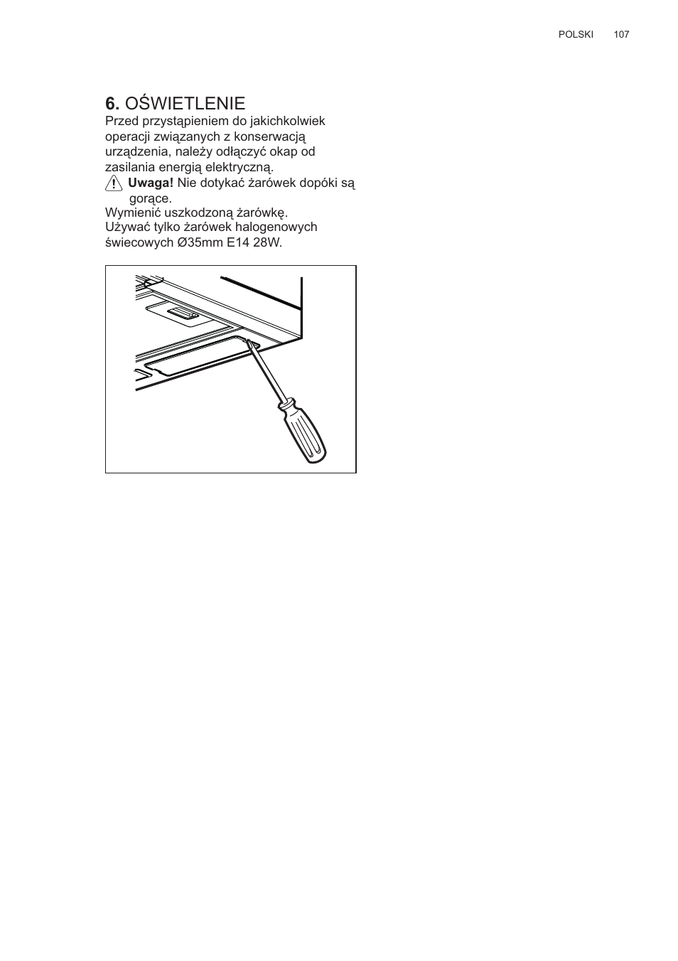 O ĝwietlenie | Electrolux EFP60426X User Manual | Page 107 / 160