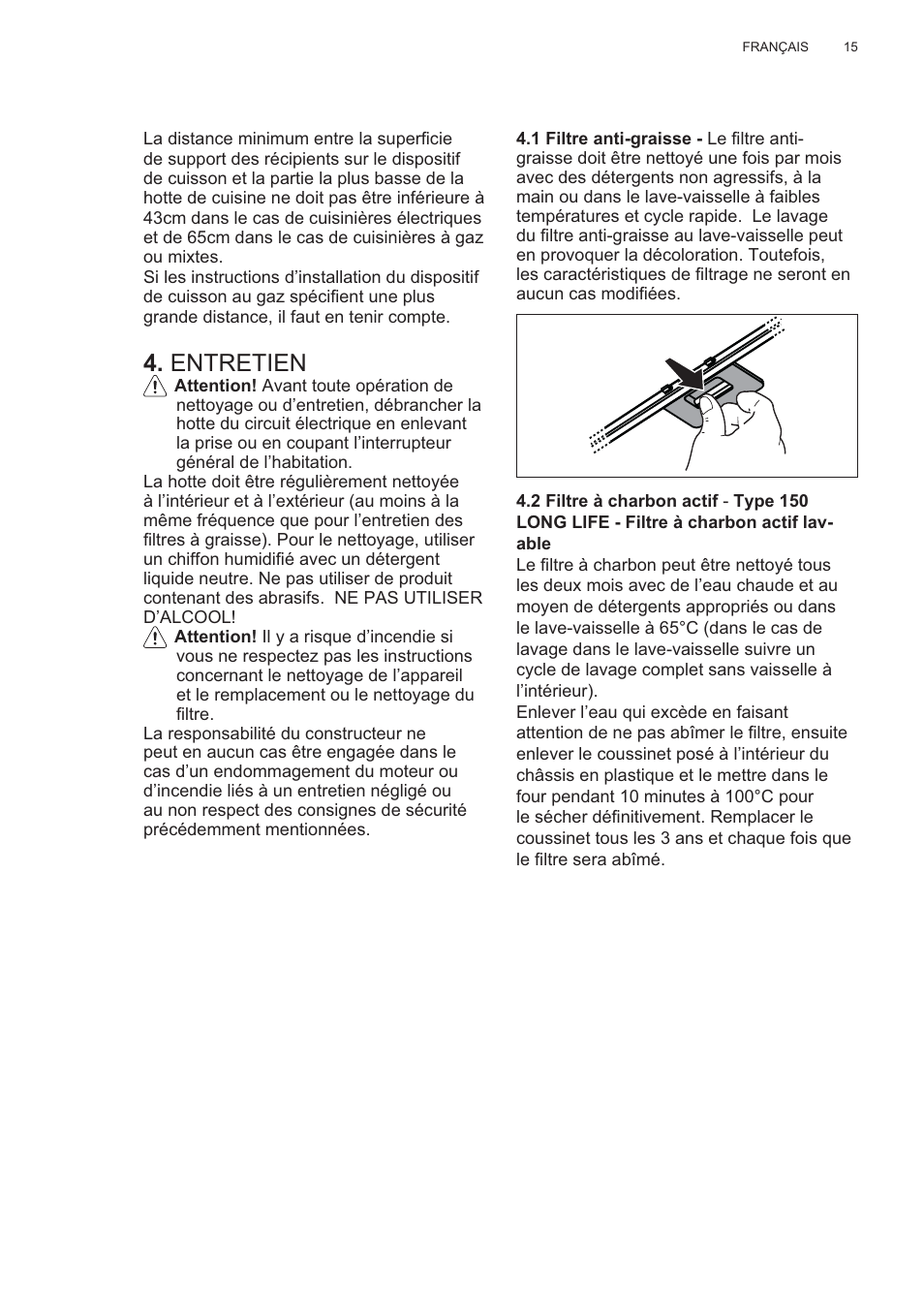 Entretien | Electrolux EFP60426X User Manual | Page 15 / 160