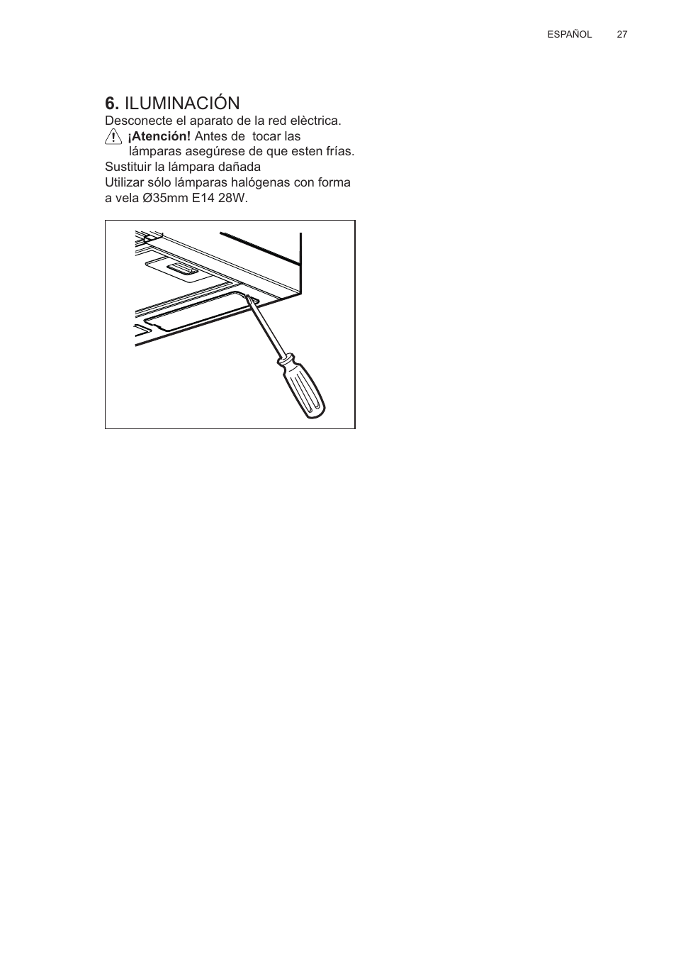 Iluminación | Electrolux EFP60426X User Manual | Page 27 / 160