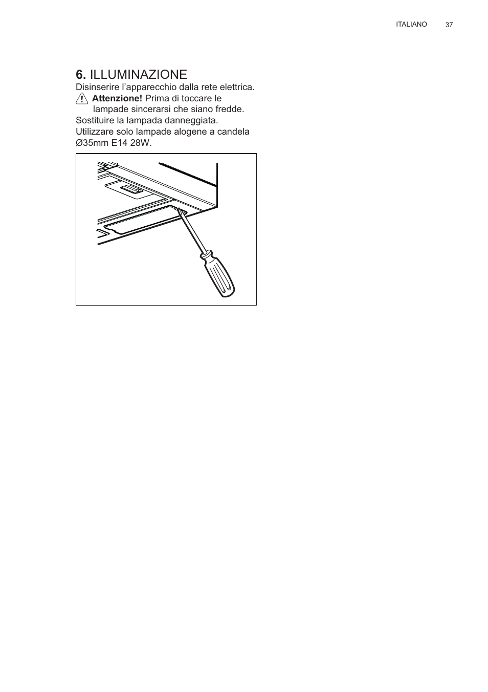 Illuminazione | Electrolux EFP60426X User Manual | Page 37 / 160