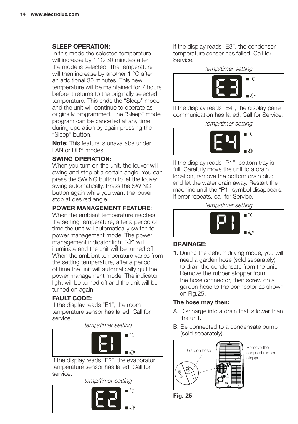 Electrolux EXP09HN1WI User Manual | Page 14 / 100