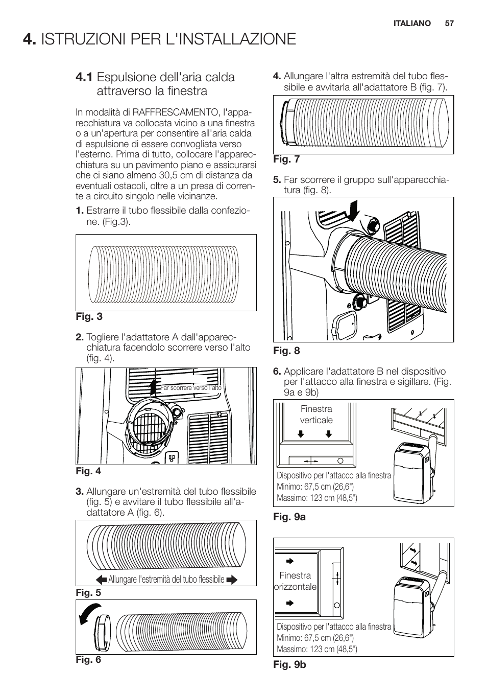 Istruzioni per l'installazione | Electrolux EXP09HN1WI User Manual | Page 57 / 100