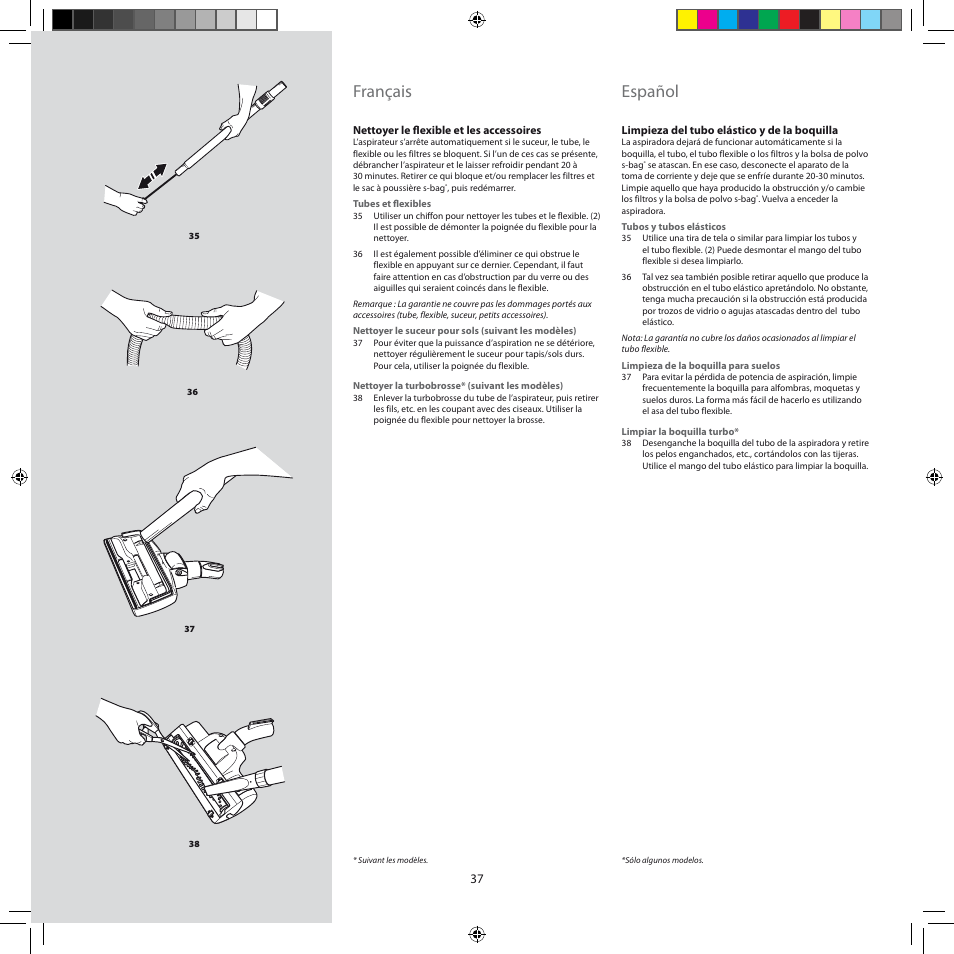 Français, Español | Electrolux ZEG301 User Manual | Page 40 / 76