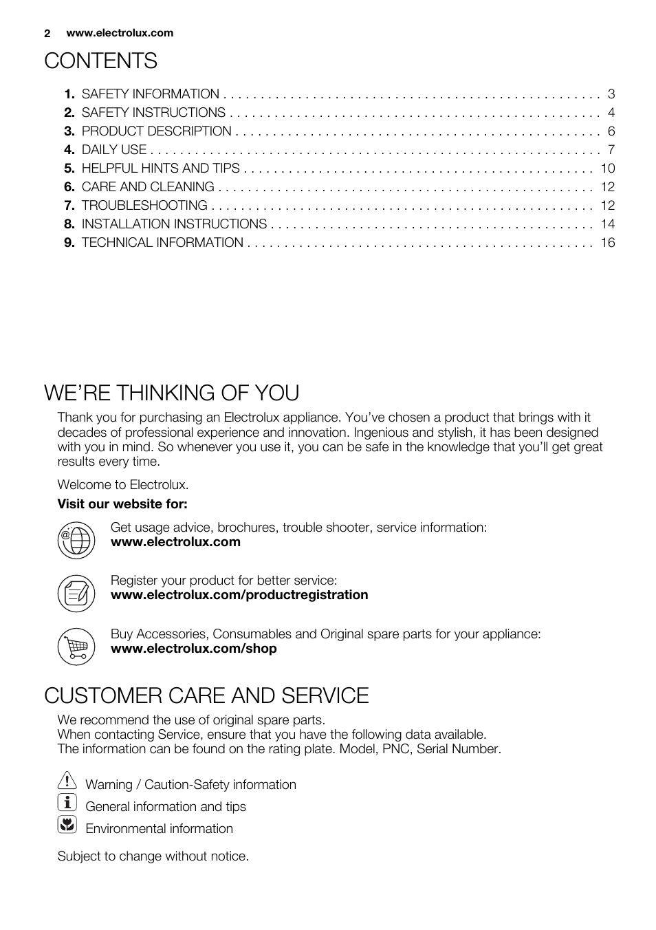 Electrolux EHG6341FOK User Manual | Page 2 / 84