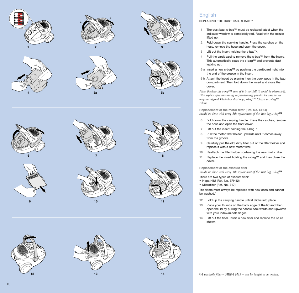 English | Electrolux ZCS2100 User Manual | Page 8 / 13
